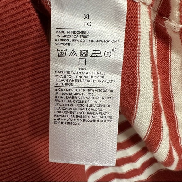 Banana Republic Orange and White Striped Sweater - New with Tags - Picture 6 of 6